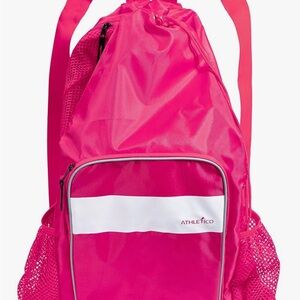 Pink Drawstring Swim Bag
